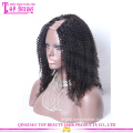 Qingdao 6A grade unprocessed afro kinky curly virgin human hair brazilian u part wigs